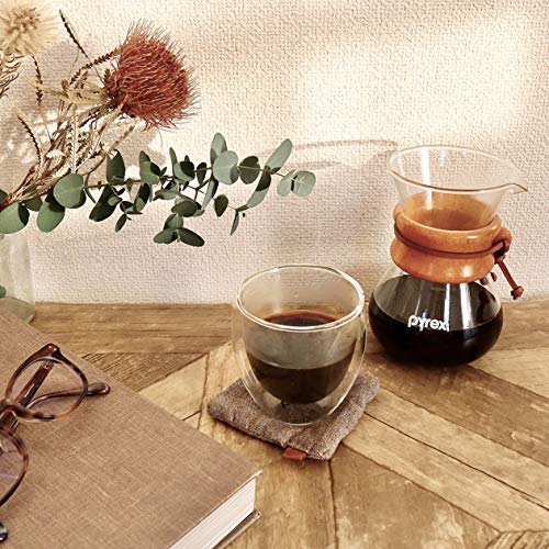 Pyrex CP-8535 Coffee Server, 400ml, Natural, with Stainless Steel Filter