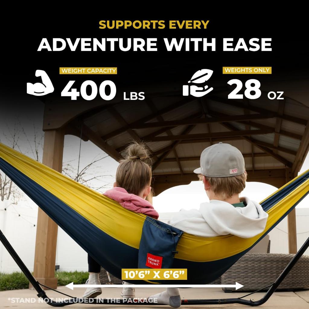 Grand Trunk Double Deluxe Parachute Nylon Hammock Genuine Japanese Product (Crimson/Charcoal)