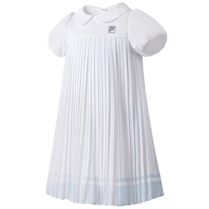 FILA Kids  Summer Puff Sleeve Doll Collar Dress 110 стандартный белого веса