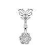 Minimalist Butterfly Belly Button Rings Inlaid Shiny Cubic Zirconia Hypoallergenic Steel for Women Everyday Wear Piercing Jewelry