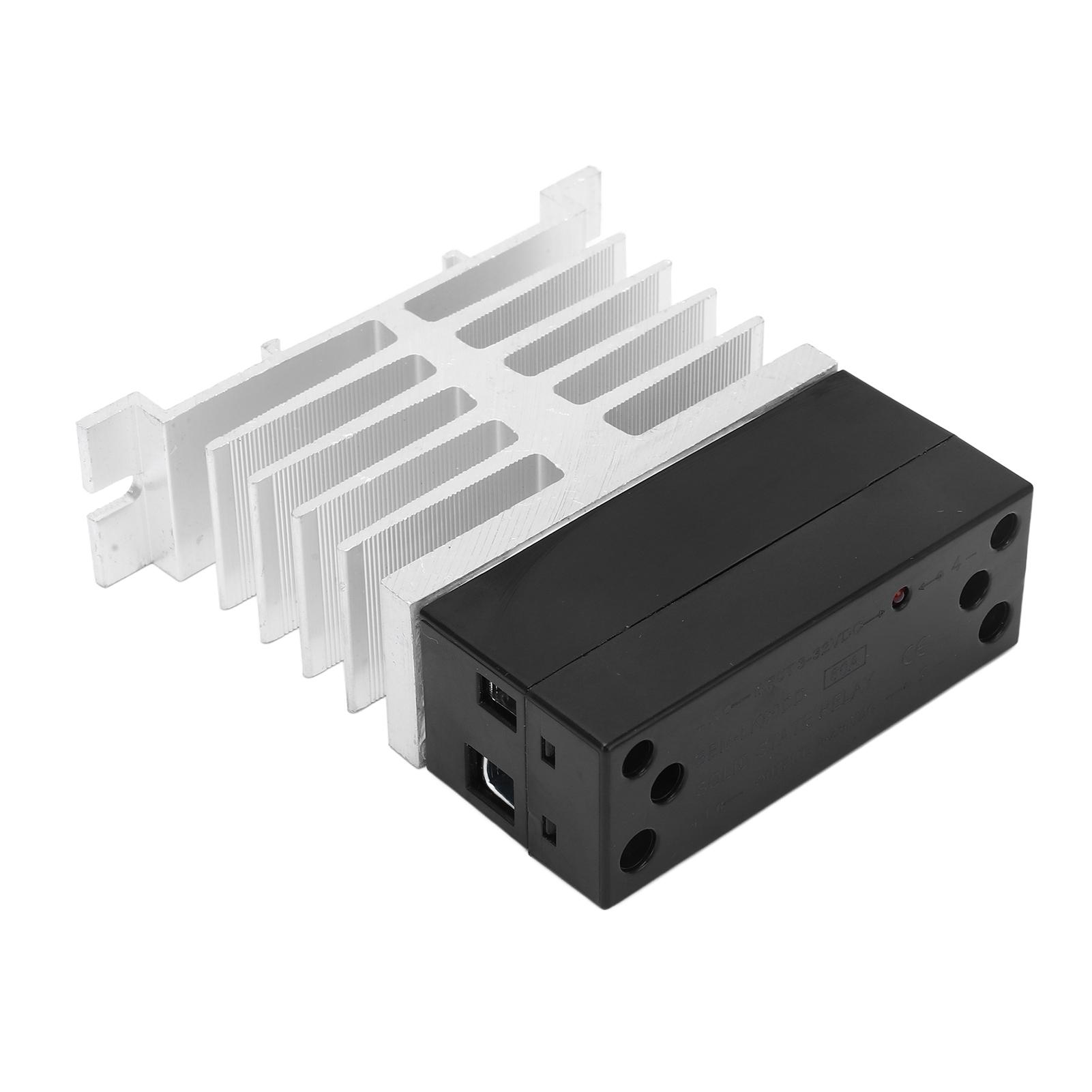 

Solid State Relay SSR 3‑32V DC Input to 5‑220V DC Output with Heat Sink for Home