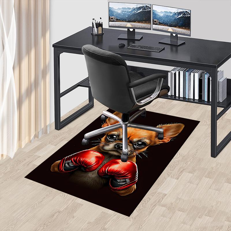 

Boxing Chihuahua Chair Mat: Office Carpet, Oversized Rug for Home Decor, Sofa Mat, Gift Idea for Any Room0269A 60cm by 90cm