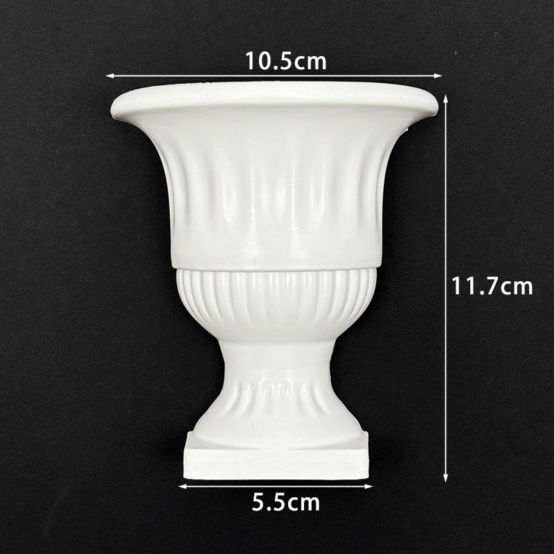 Chic French Oil Painting Style Half Wall Vase for Stylish White Flower DIY Home Decoration Projects