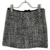 PRADA Black x White Tweet Mini Skirt skirt 38 Black WhiteUsed