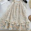 2-12Y Baby Girls Dress Summer Korean Girls Sweet Floral Suspenders Skirt Baby's Girl Cute Children's Lace Dress