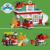 Lego 10970 Duplo Die Feuerwache und der Feuerwehrauslöser, LKW-Spielzeug, Feinmotorik, Große Steine, Geschenk für Kinder ab 2 Jahren