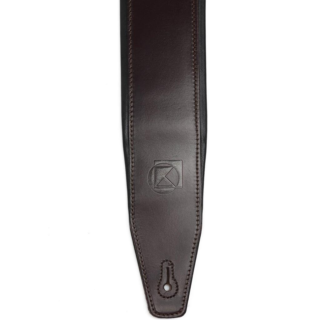 Kikutani KSTR-5002 Leather Strap for Guitar and Bass, 75mm Wide, 1,210-1,420mm