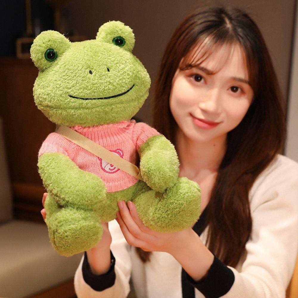 Bag Pendant Soft Toy Frog Stuffed Toy Sweater Frog Doll Stuffed Animals Dressing Frog Plush Toy