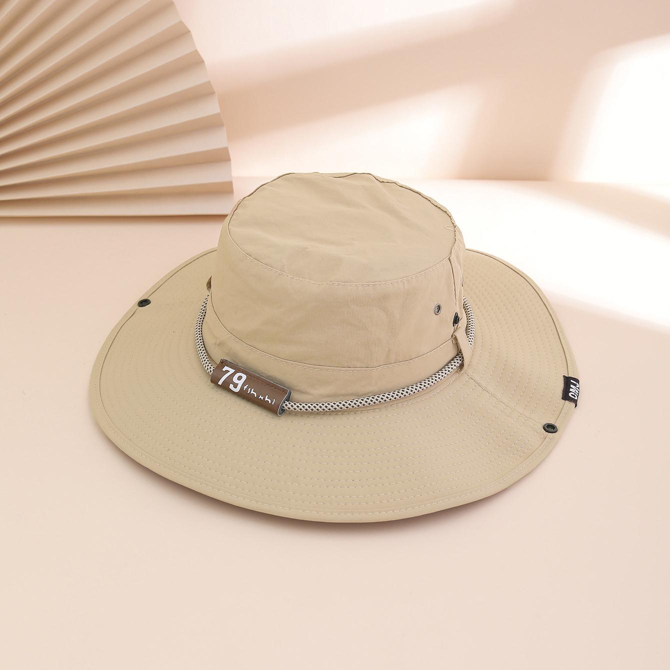 

Outdoor Quick-Dry Fishing Hat with Rope, Reversible Brim, Breathable Sun Protection Cap, Suitable for Hiking and Climbing One Size