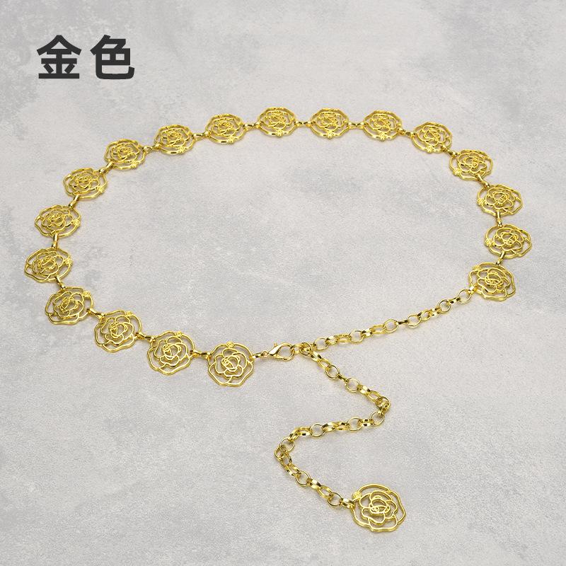 

Металлический пояс женская цепочка на талию аксессуары в форме цветка аксессуары для талии декоративная тонкая цепочка тренд