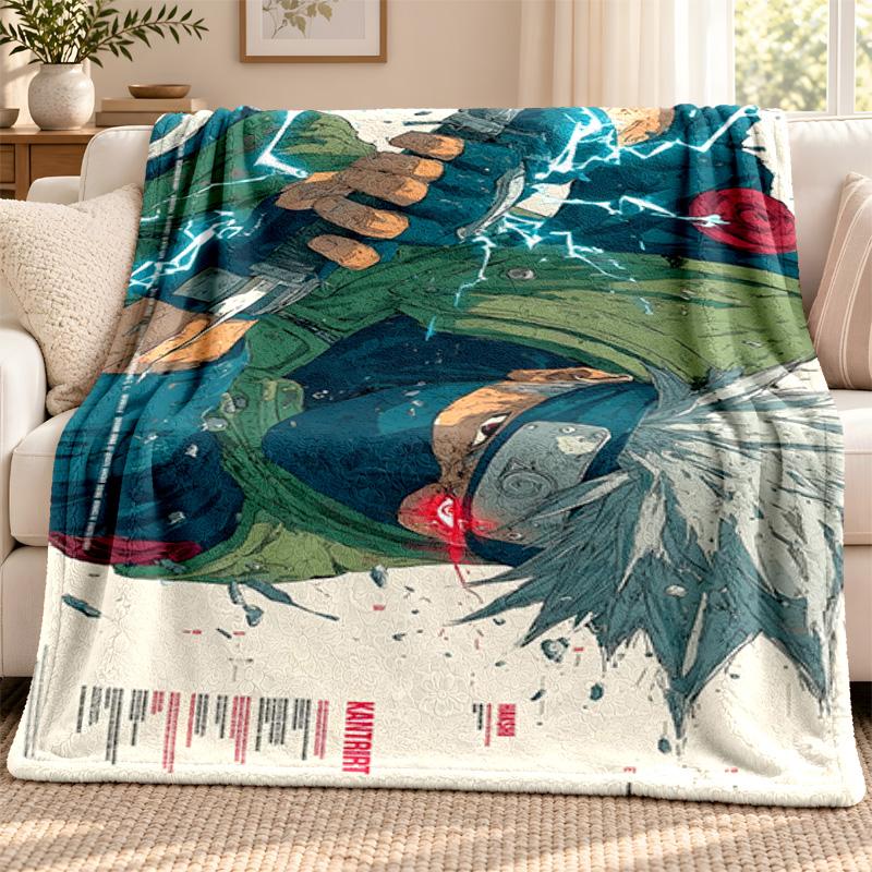 Naruto Blanket Flannel Blanket Soft Cozy Plush Throw for Sofa Bed Lightweight Home Decoration Outdoor Camping