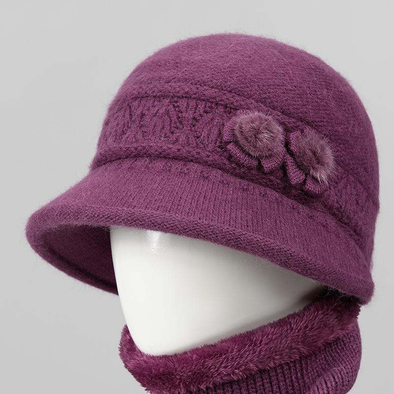 Hat women's autumn and winter warm knitted wool hat winter new hat