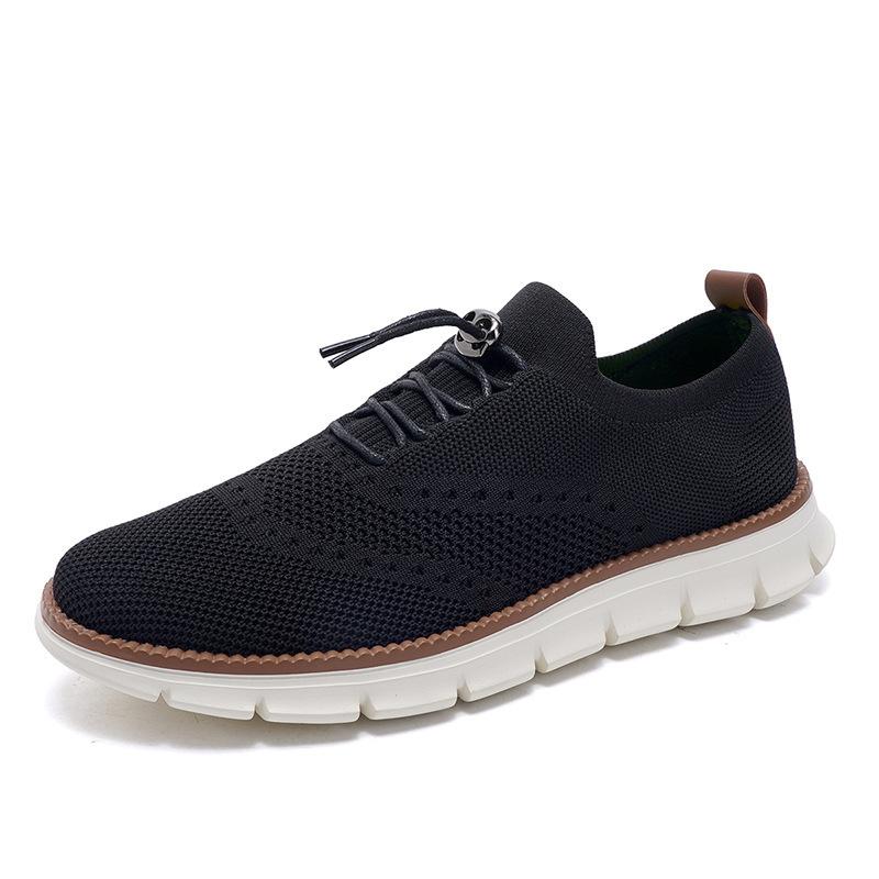 2025 Viral Trends Casual Shoes Men Breathable Fly Woven Loafers Plus Size Sneakers Spot