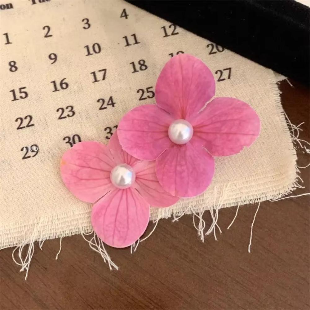 Simulation Butterfly Orchid Flower Hair Clip Orchid Flower Duckbill Clip Bohemia Headwears  Girl