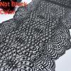 22.5cm Wide Elastic Lace Trim, Scallopped Stretchy Trim Lace for Lingerie, Underwear, Bra, Dress, Garment, Home Decor, Crafting  (Blackish Gray)
