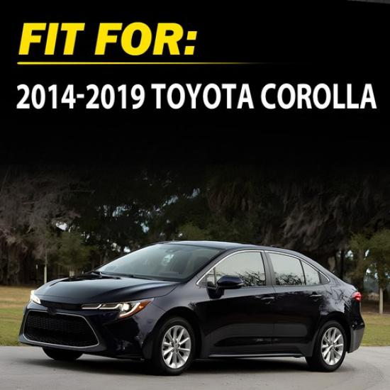 Exterior Door Handle For 2014- Toyota Corolla Rear LH Smooth Black Plastic V