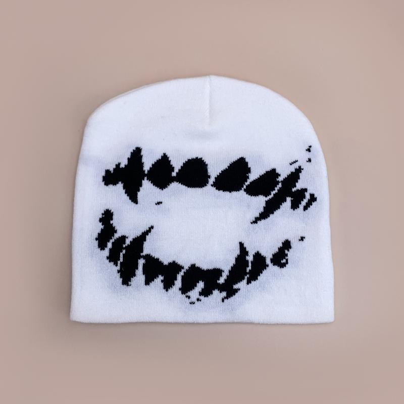 American Style Devil Hip Hop Knitted Hats Autumn And Winter New Unisex Funny Warm Personal Versatile Street Fashion Ins Beanies