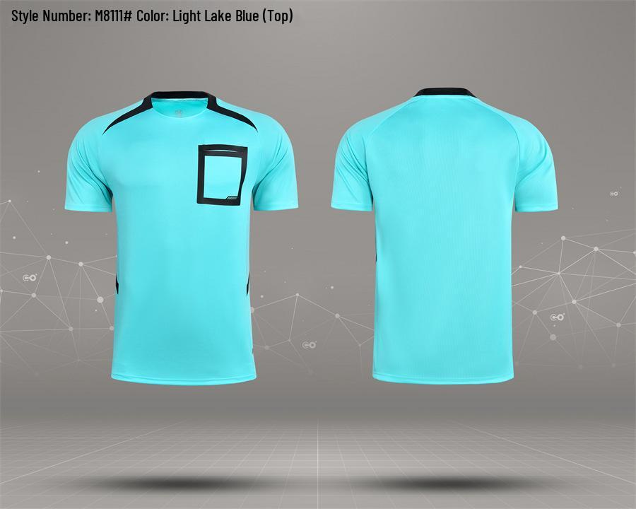 Fußballschiedsrichter Kurzarm-Uniformset für Spiel & Training mit Aufdruck