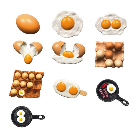 Simulated Egg Refrigerator Magnet Resin 3D Egg Decorative Fridge Magnet Memo Notes Po