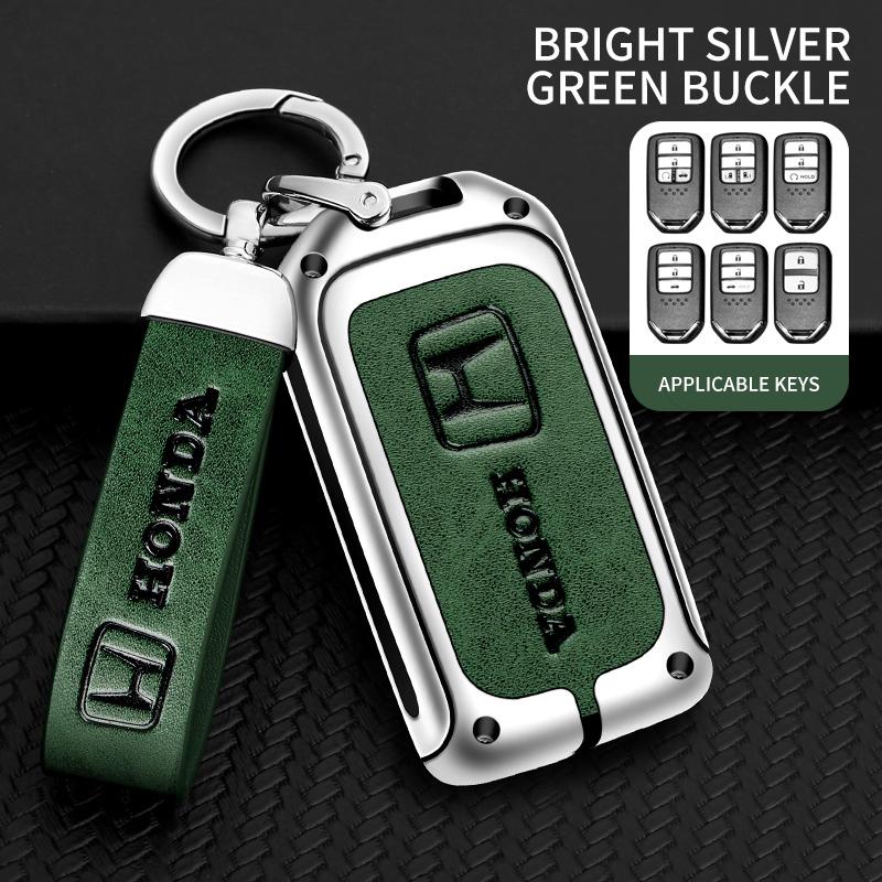 Zinc Alloy Car Smart Remote Key Case Cover Shell For Honda Vezel City Civic Jazz BRV BR-V HRV Protector Fob Keychain Accessories