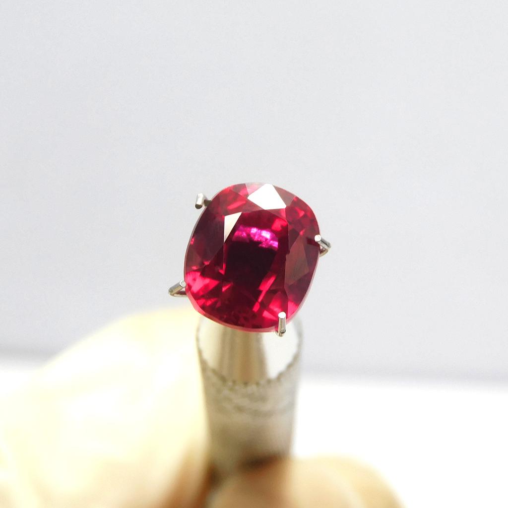 Natural Red Ruby 4.45 Ct   Ring Size Loose Gemstone Cushion Shape