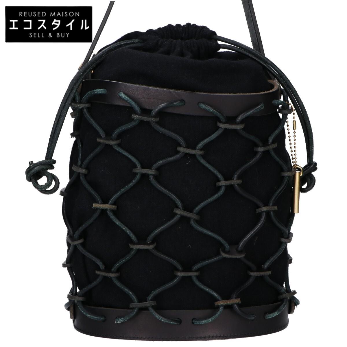 

Ense Steer leather basket bag/ Shoulder bag blackUsed