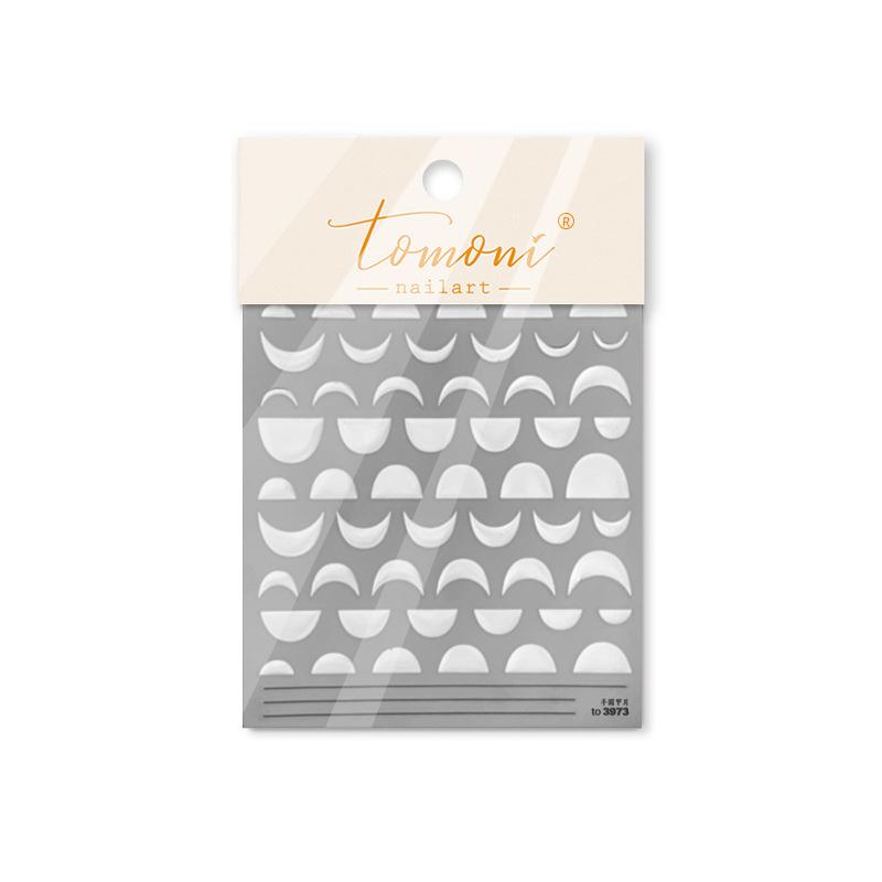 

Позолоченный полукруг для ногтей наклейка своими руками креативное украшение to3973-SLIVER