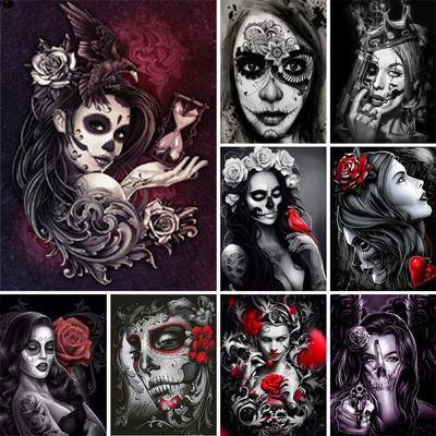 5D DIY Halloween Diamond Painting Full Diamond Embroidery Beauty Rhinestone Art Picture Mosaic Cross Stitch Kit Home Decor