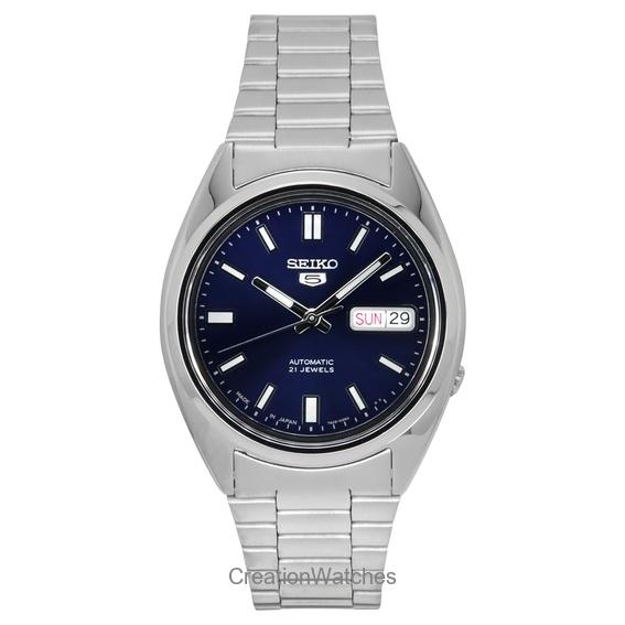 

Восстановленные мужские часы Seiko 5 Automatic 21 Jewels Сделано в Японии SNXS77 SNXS77J1 SNXS77J синий
