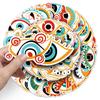 50 Unique Demon Eye Graffiti Stickers: Hand-painted, Non-infringing for Suitcase Decoration