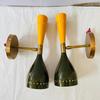 Wall Sconces Brass Italian Wall Light Modern Italian Style Sconces Diabolo Wall Light 2 Bulb Pair 1950’S Style Mid Century