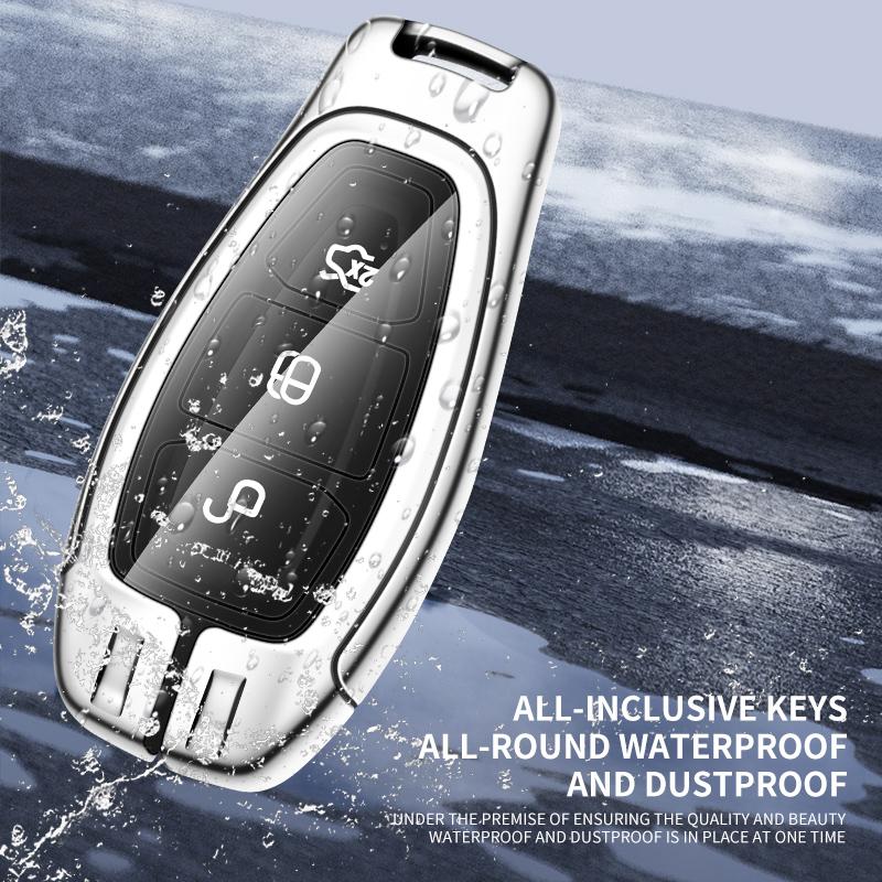Zinc Alloy Car Key Case Cover For Ford St Line Focus 3 Mondeo Mk4 Ecosport Puma Edge Escape Grand C Max Fiesta Car Accessoris