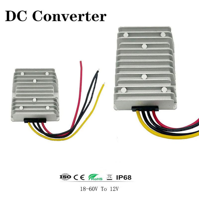 DC 24V 36V 48V 18-60V to 12V 30A 40A DC DC Converter Step Down Voltage Regulator Transformer Truck Bus Car Power Supply 24V(18-36V)