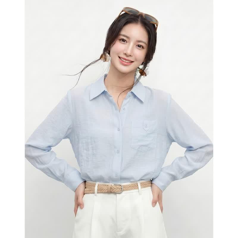 Demana Autumn Lightweight Loose Fit Lapel Shirt