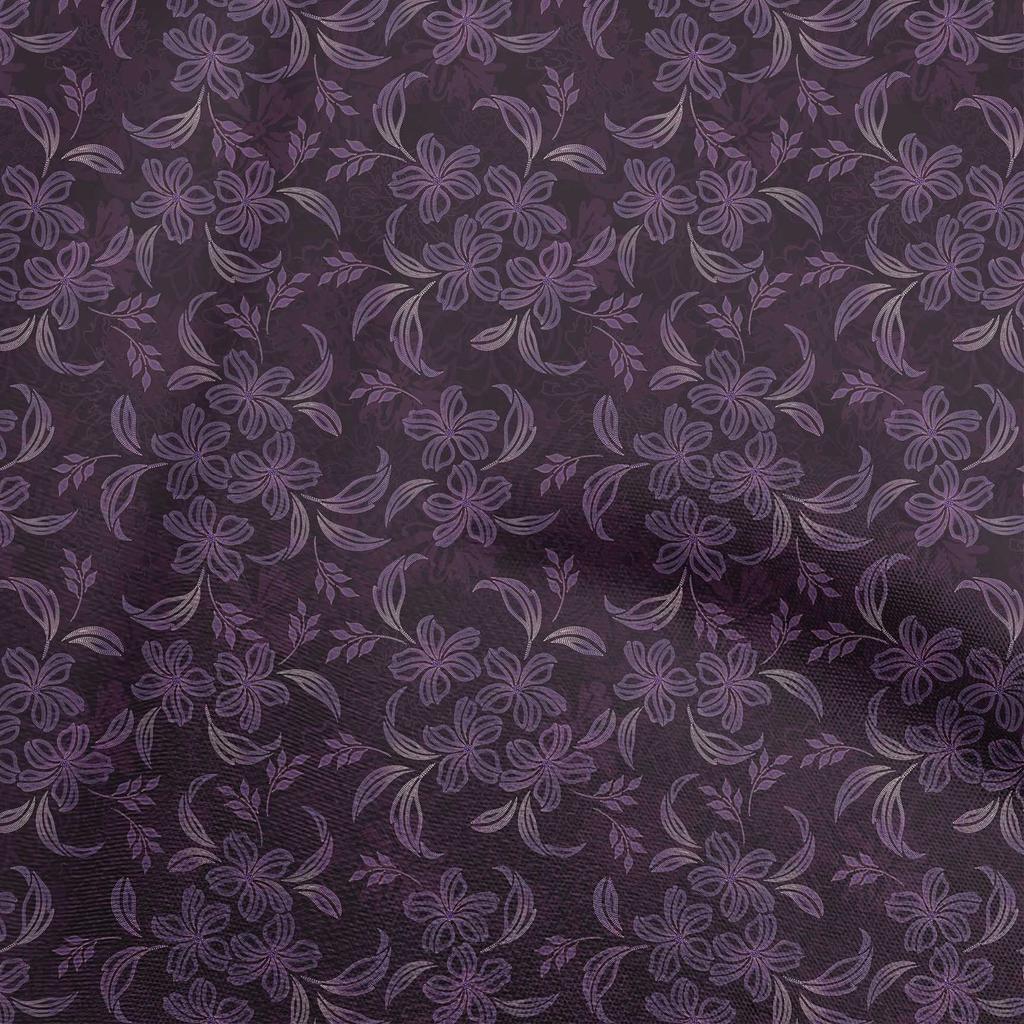 oneOone Cotton Flex Green Fabric Dotted Floral Sewing Material Print Fabric By The Yard 40 Inch