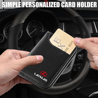 PU Leather Car Wallet Mini Credit Card Purse Portable Small Wallet For IS IS250 IS250C IS300 IS300C IS350 F SPORT RX GX LS