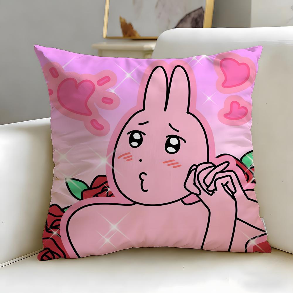 Klassische Cartoon-Freund Hase Kissenbezug Weich Leicht zu Waschen Kissenhülle Vielseitig für Sofa Bett Reisen und Büro