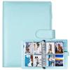 A5 Notebook Photocard Binder with 4 Pockets Sleeves, 6 Ring PU Leather Binder Loose Leaf Personal Organizer Photo Binder Book