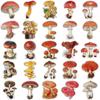 50PCS Transparent Retro Mushroom Graffiti Stickers Phone Guitar Laptop Notebook Suitcase Cup Waterproof PET Sticker Decals Toy