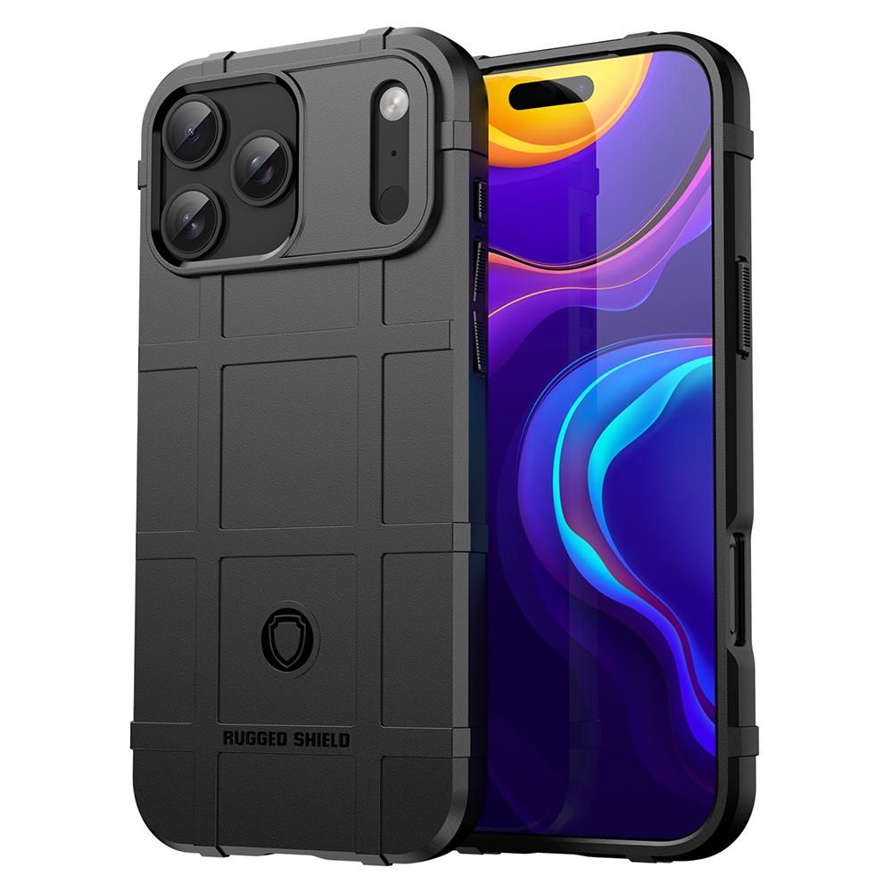 

For iPhone 17 Pro Max Case Grid Design Soft TPU Scratch-Proof Phone Cover Black
