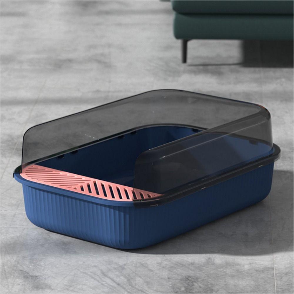 

Open Top Cat Toilet Splashproof Cat Bedpan Cat Supplies Cat Litter Box for Cats Kitten Puppy темно-зеленого
