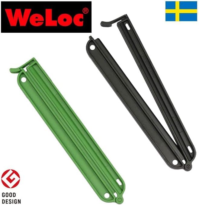 WeLoc PA150B2 150mm X CLIP-it 2-pack (Green/Black)
