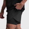Crazy Muscle Men's Sports and Leisure Shorts Double Layered Marathon Basketball Fitness Quick Drying Shorts