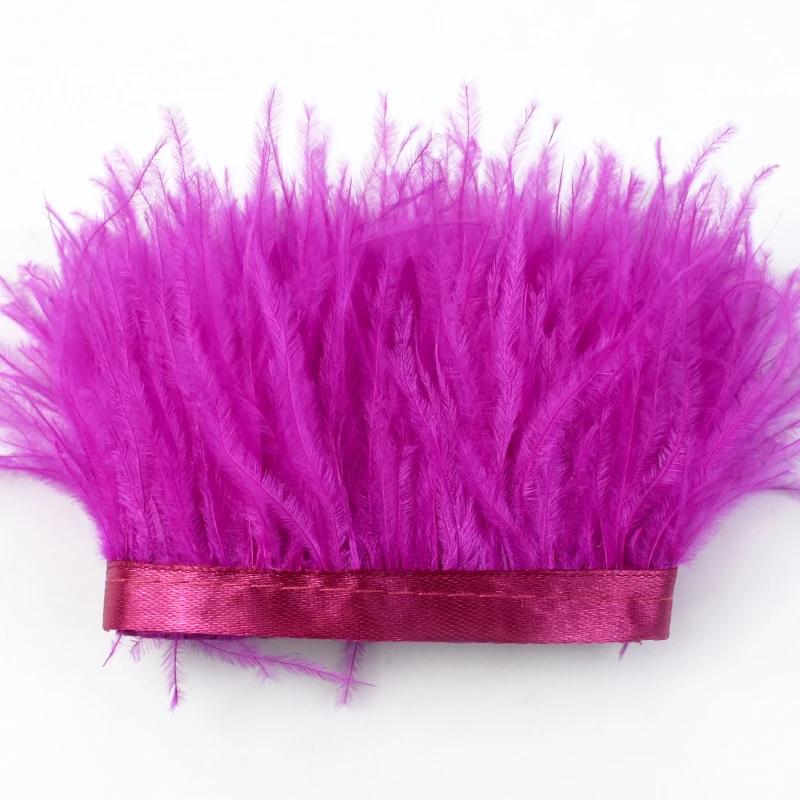 Feather2/5M 6cm Sewing Colored Feather Fringe Tassel Clothes Skirt Decoration Lace Trim Latin Dress Bag Trimmings Fringes DIY Accessory