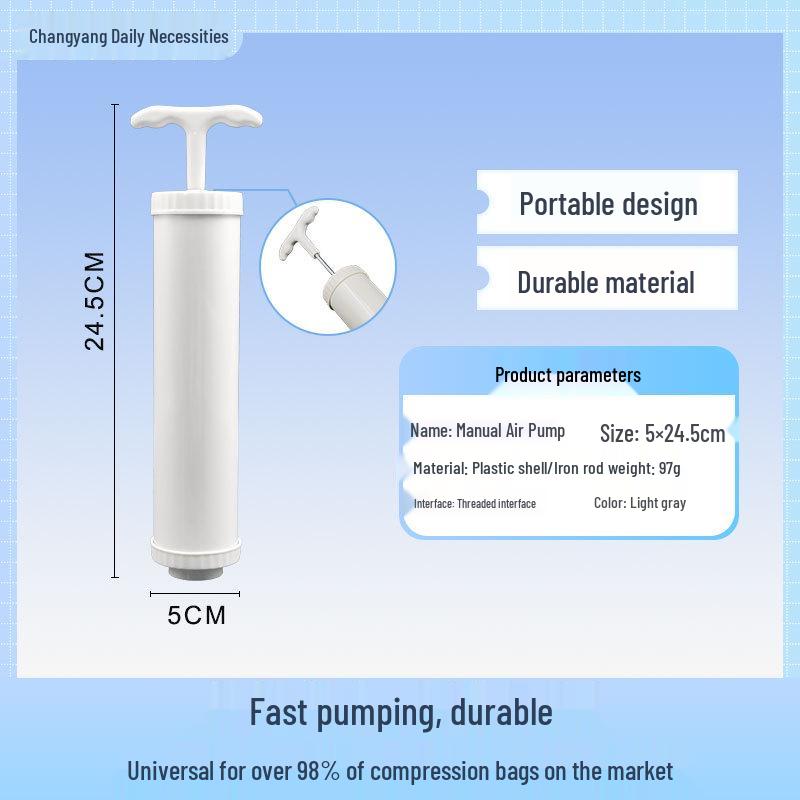 Transparent Blue Edged Travel Vacuum Compression Bag for Clothes - Moisture-Proof & Thickened