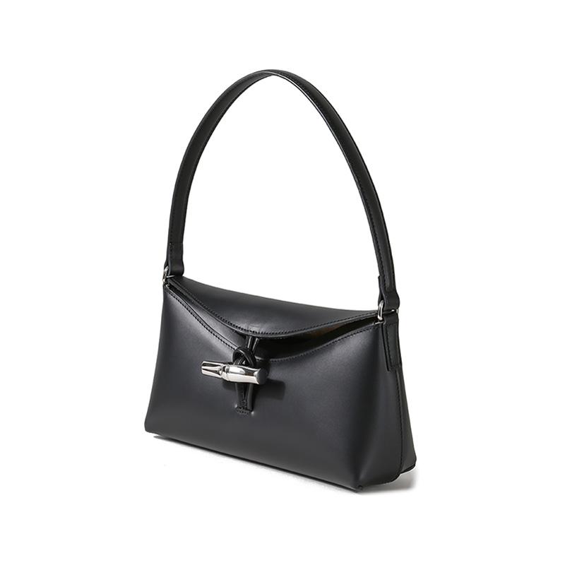 Longchamp Fashion Flap Closure Hobo Bag Women Handbags Black 10230HCL001
