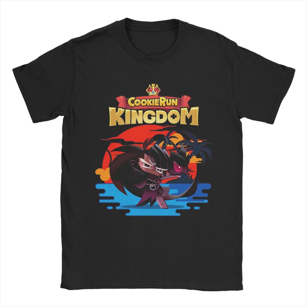 Summer Cookie Dark raisin cookie T Shirts Cookie Run Kingdom 100% Cotton Clothes Funny Short Sleeve Crewneck Tees Unique T-Shirt