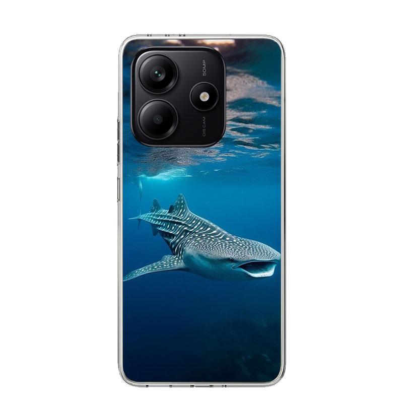 Ocean Whale Shark Phone Case For Xiaomi Redmi Note 15 14 13 12S 12 Pro Plus 11S 11E 11 11T 10S 10 Art Soft Pattern Cover Redmi N