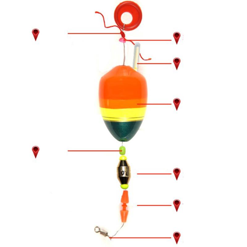 100pcs Half Round Stopper Beads For Sea Fishing Floating Tackle Accessories Tools