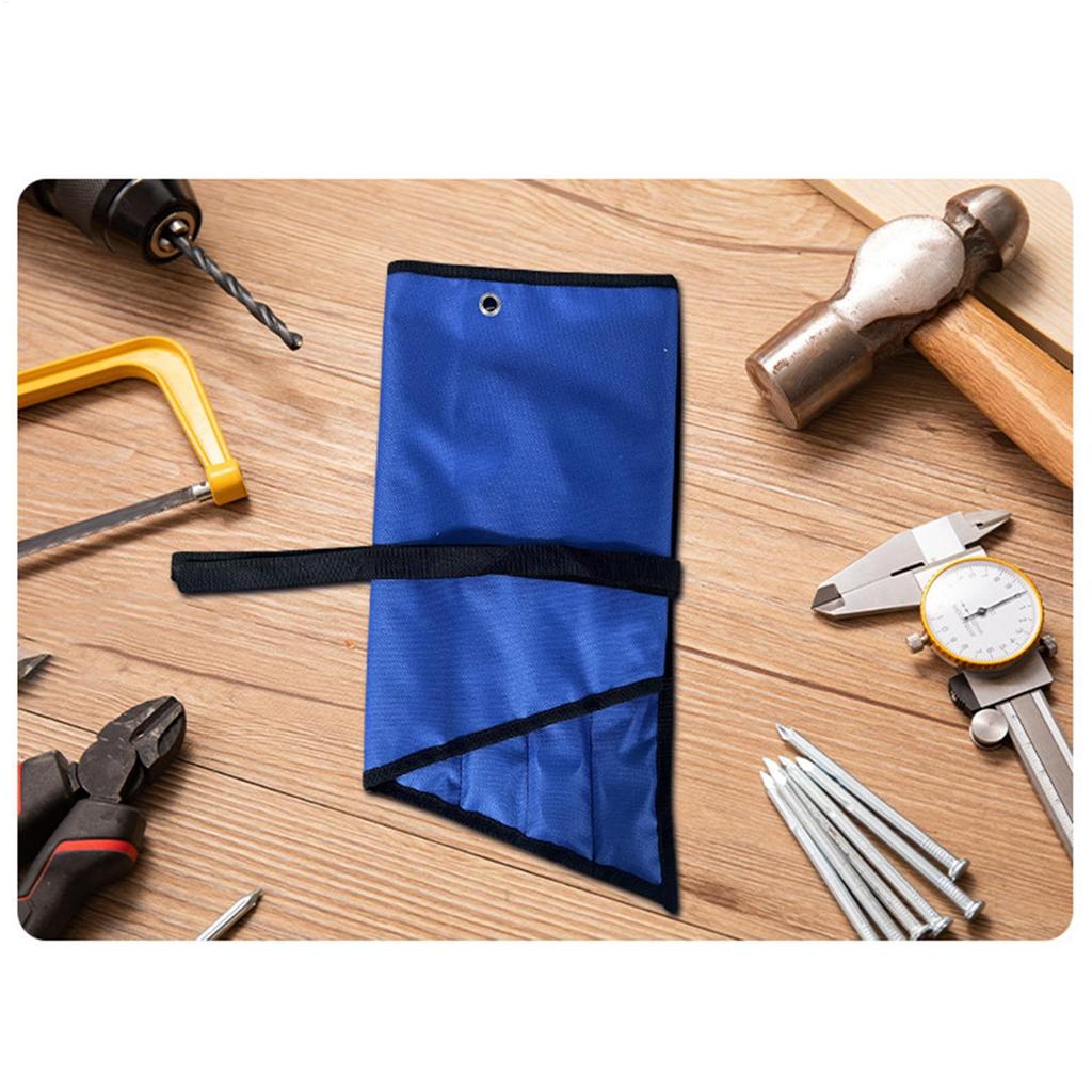 Tool Storage Bag Wrench Tool Roll Up Storage Bag Toolkit Utility Handbag Tools Bag Roll Pouch with Elastic Straps